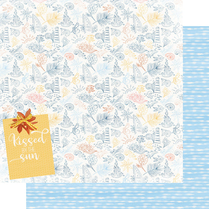 Under The Boardwalk Collection Sun Kissed 12 x 12 Double-Sided Scrapbook Paper by SSC Designs - 15 Pack
