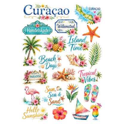 Vacation Vibes Collection Bahamas Laser Cut Scrapbook Ephemera Embellishments by SSC Designs - 3 Packs