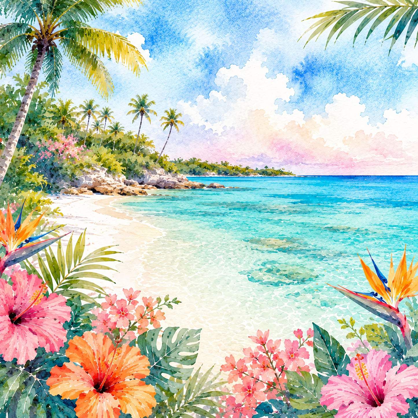 Vacation Vibes Collection Turks and Caicos 12 x 12 Double-Sided Scrapbook Paper by SSC Designs - 15 Pack