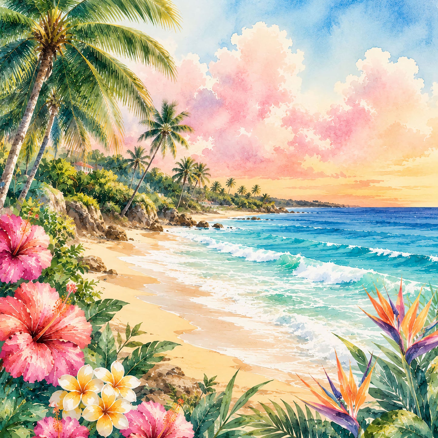 Vacation Vibes Collection Barbadoes Beaches 12 x 12 Double-Sided Scrapbook Paper by SSC Designs - 15 Pack