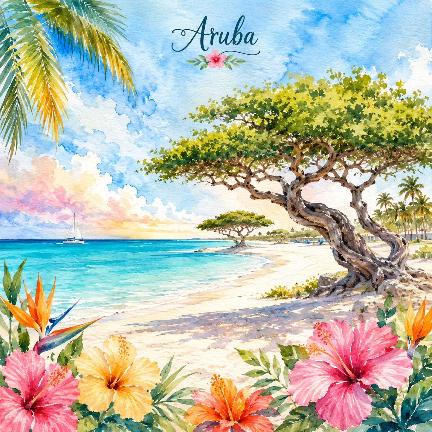 Vacation Vibes Collection Aruba Adventures 12 x 12 Double-Sided Scrapbook Paper by SSC Designs - 15 Pack