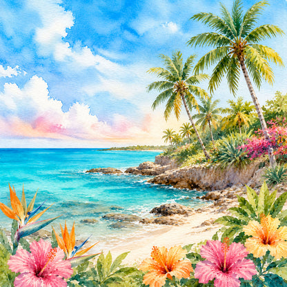 Vacation Vibes Collection Aruba Adventures 12 x 12 Double-Sided Scrapbook Paper by SSC Designs - 15 Pack