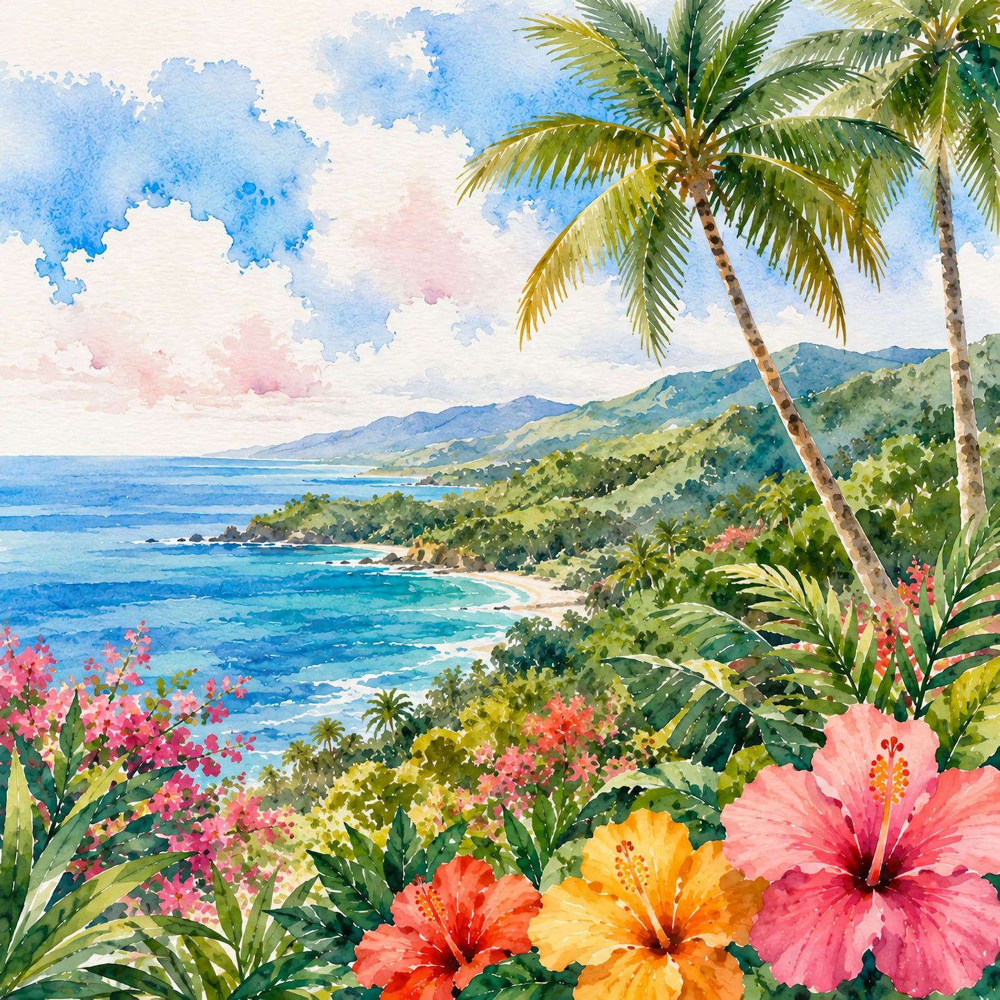 Vacation Vibes Collection Puerto Rico Paradise 12 x 12 Double-Sided Scrapbook Paper by SSC Designs - 15 Pack