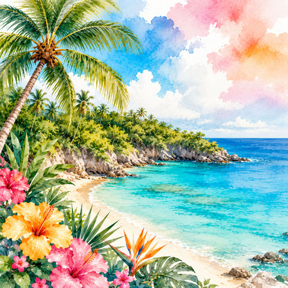 Vacation Vibes Collection Dominican Republic Escape 12 x 12 Double-Sided Scrapbook Paper by SSC Designs - 15 Pack