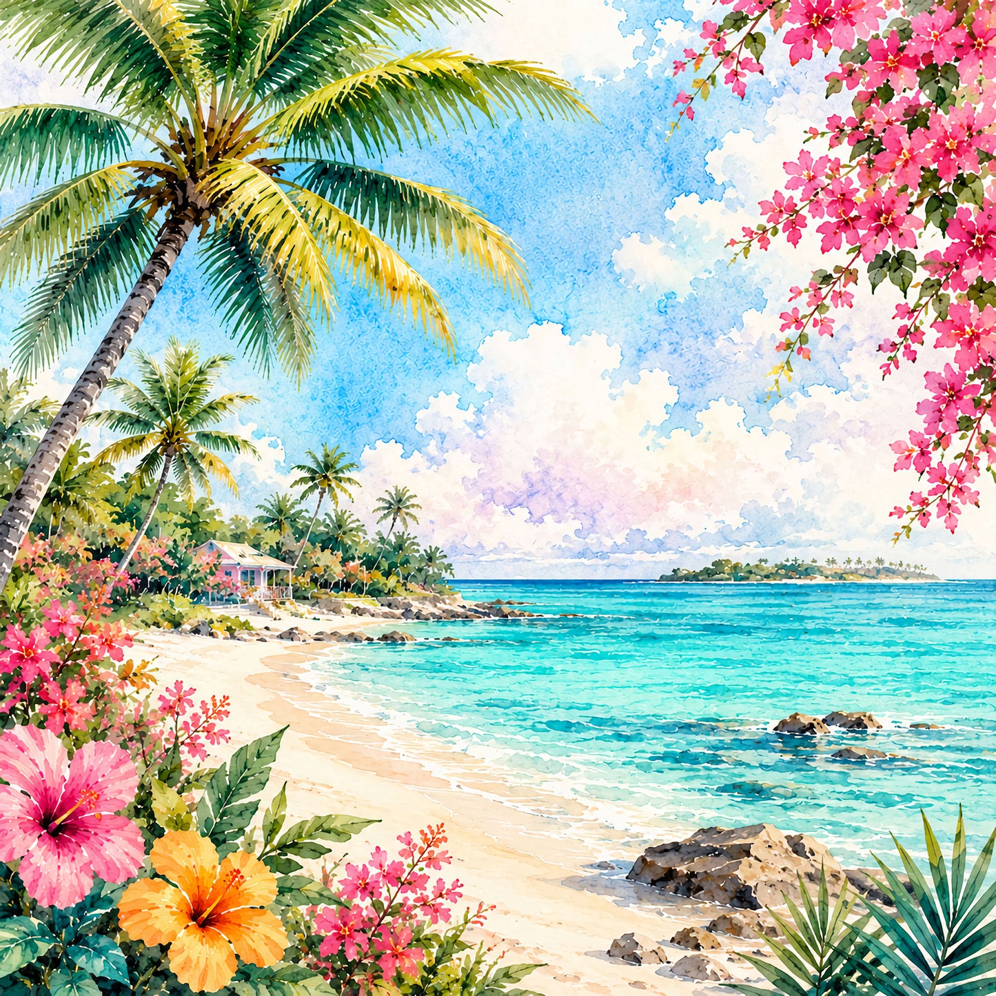 Vacation Vibes Collection Beautiful Bahamas 12 x 12 Double-Sided Scrapbook Paper by SSC Designs - 15 Pack