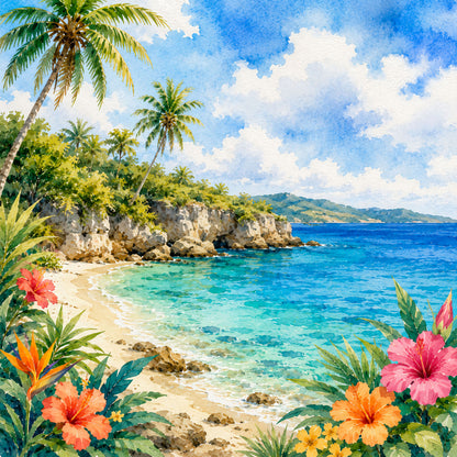 Vacation Vibes Collection Curacao Getaway 12 x 12 Double-Sided Scrapbook Paper by SSC Designs - 15 Pack