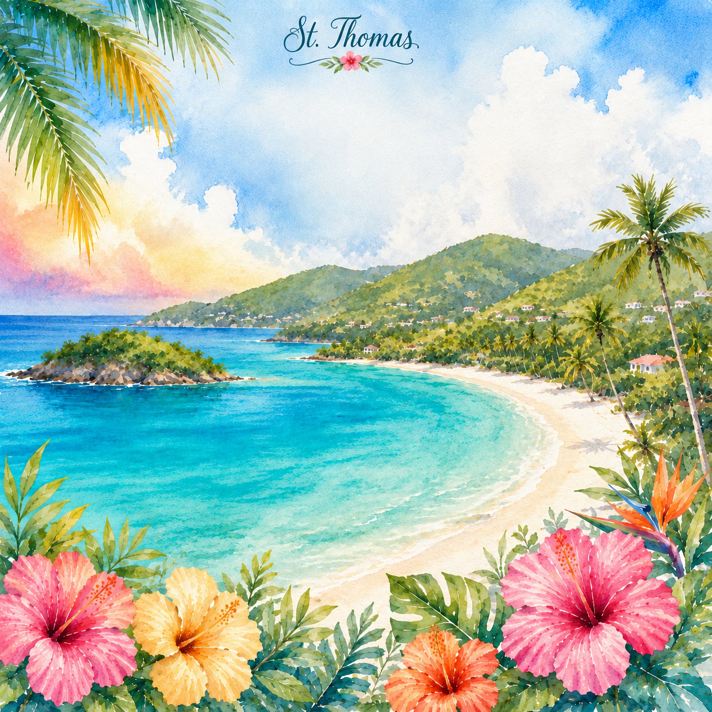 Vacation Vibes Collection St. Thomas Adventures 12 x 12 Double-Sided Scrapbook Paper by SSC Designs - 15 Pack
