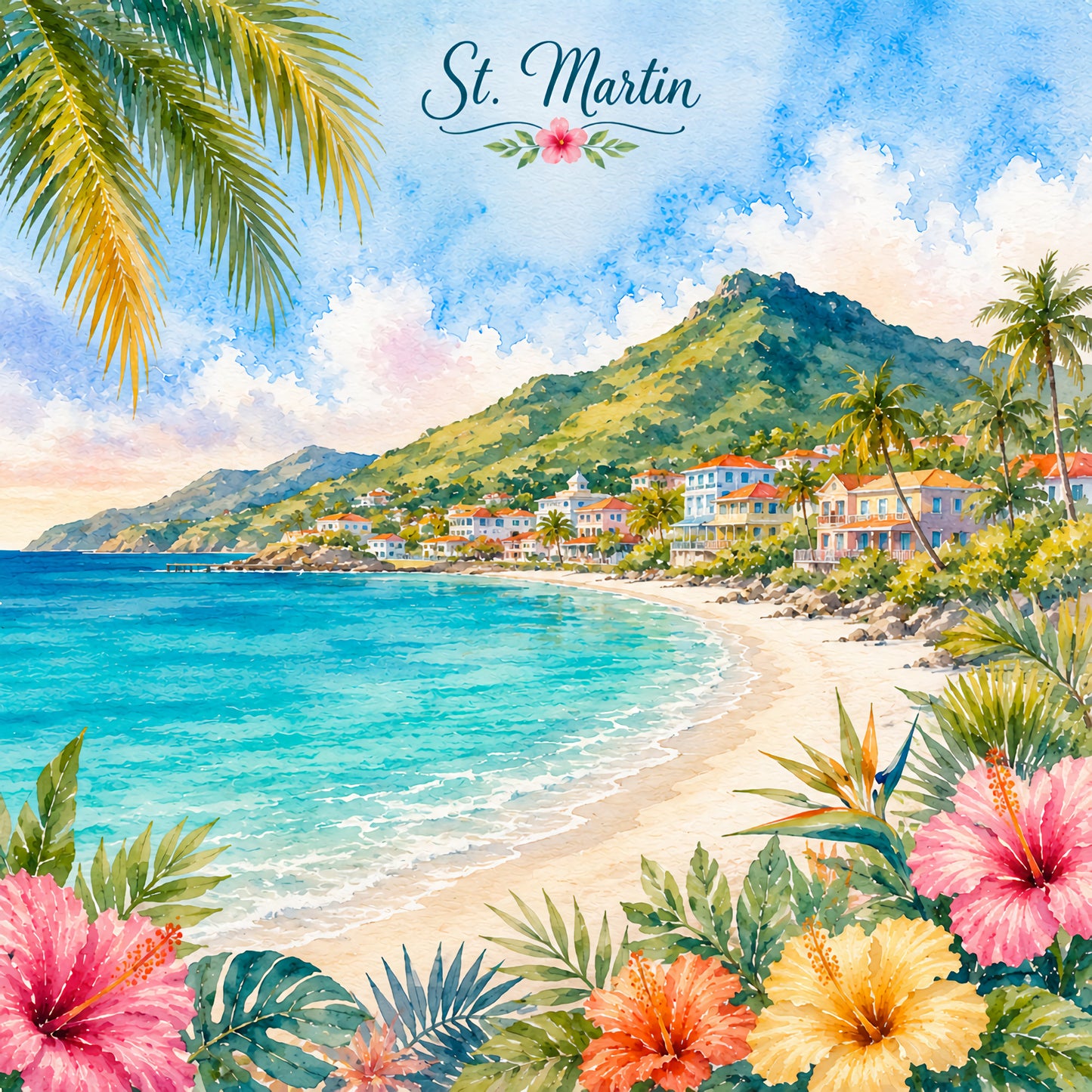 Vacation Vibes Collection St. Martin Memories 12 x 12 Double-Sided Scrapbook Paper by SSC Designs - 15 Pack