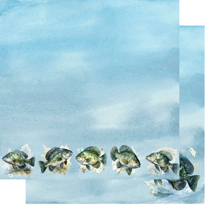Watercolor Wildlife Collection Crappie Fishing 12 x 12 Double-Sided Scrapbook Paper by SSC Designs - 15 Pack (Copy)