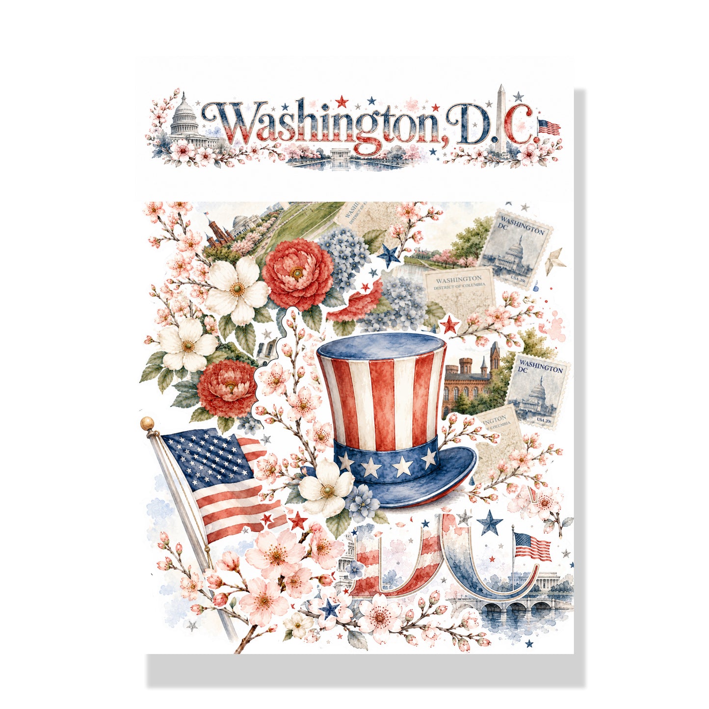 Washington, DC Collection Laser Cut Scrapbook Ephemera Embellishments by SSC Designs - 3 Packs