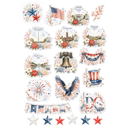 Washington, DC Collection Laser Cut Scrapbook Ephemera Embellishments by SSC Designs - 3 Packs