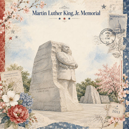 Washington, DC Collection Martin Luther King Jr. 12 x 12 Double-Sided Scrapbook Paper by SSC Designs - 15 Pack