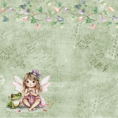 Woodland Fairies Collection Forest Friends 12 x 12 Double-Sided Scrapbook Paper by SSC Designs - 15 Pack