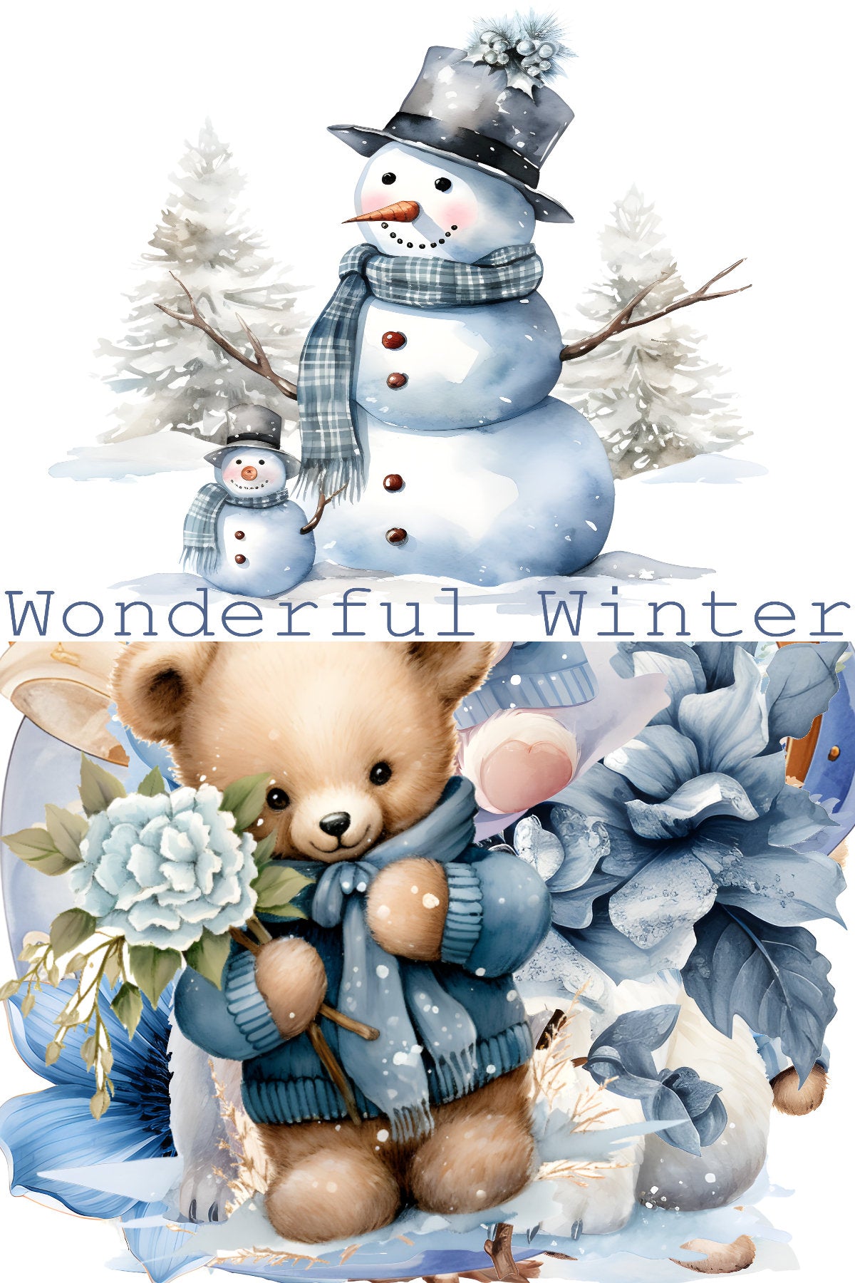 Wonderful Winter 12 x 12 Scrapbook Collection Kit by SSC Designs - 3 Kits