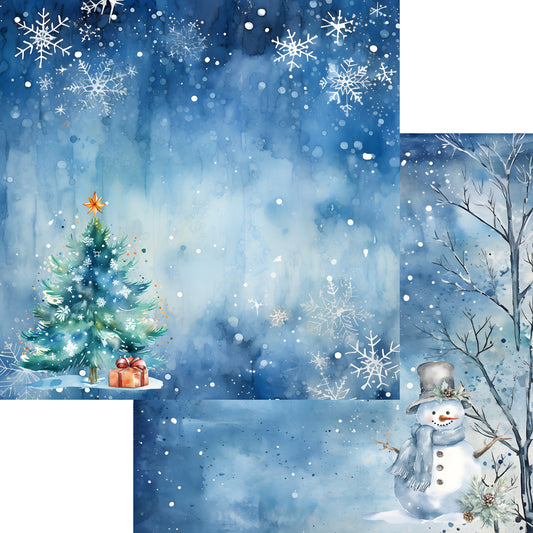 Wonderful Winter Collection Winter Christmas 12 x 12 Double-Sided Scrapbook Paper by SSC Designs - 15 Pack