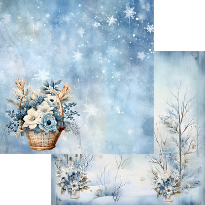 Wonderful Winter Collection Winter Landscape 12 x 12 Double-Sided Scrapbook Paper by SSC Designs - 15 Pack