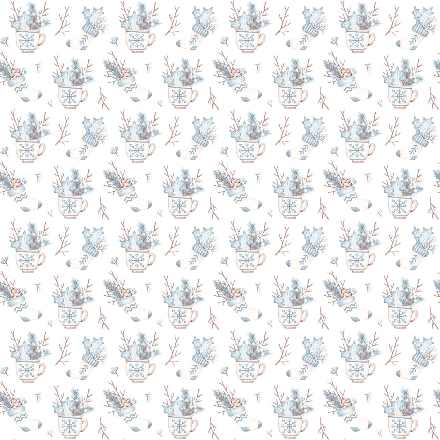 Winter Penguins Collection Hot Cocoa 12 x 12 Double-Sided Scrapbook Paper - 15 Pack