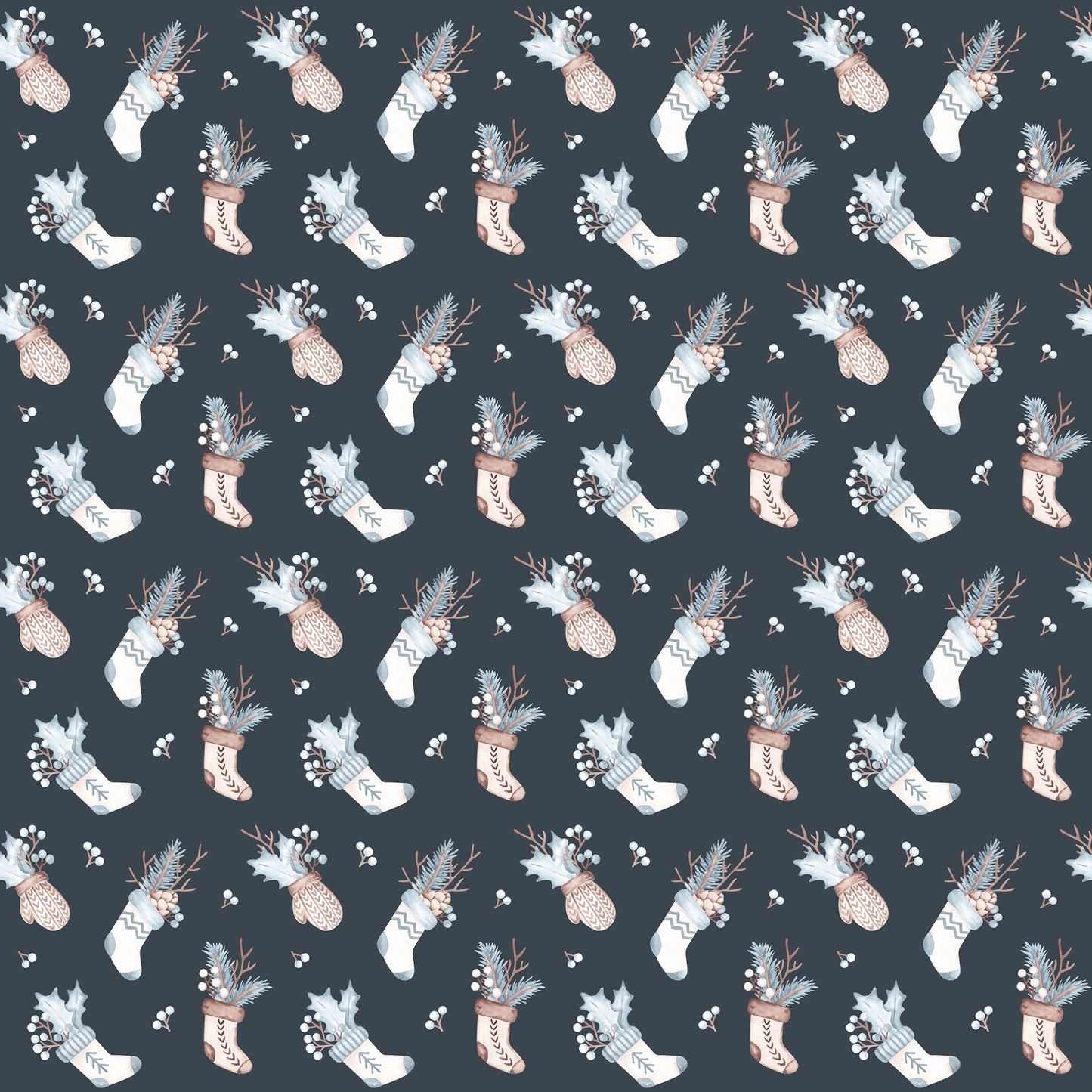 Winter Penguins Collection Stockings 12 x 12 Double-Sided Scrapbook Paper - 15 Pack