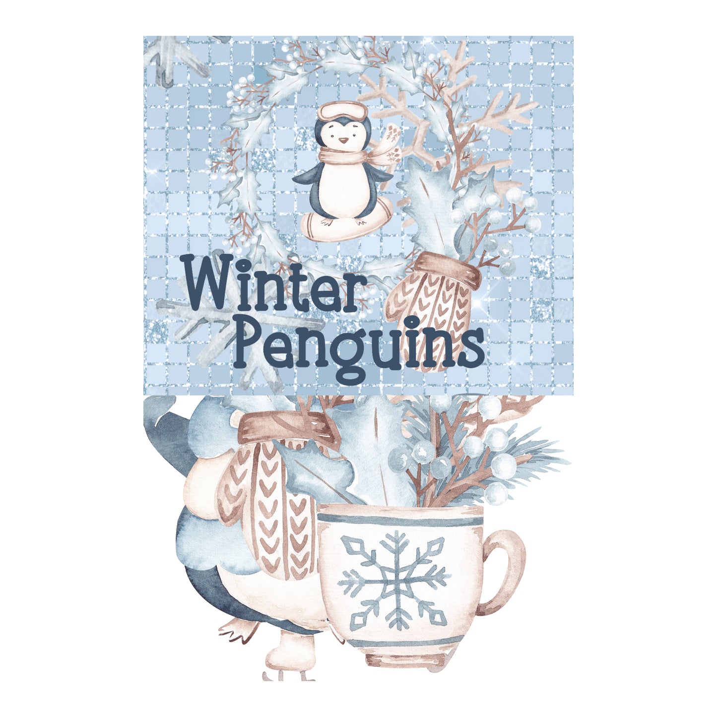 Winter Penguins 12 x 12 Scrapbook Paper Pack & Embellishment Kit - 3 Kits