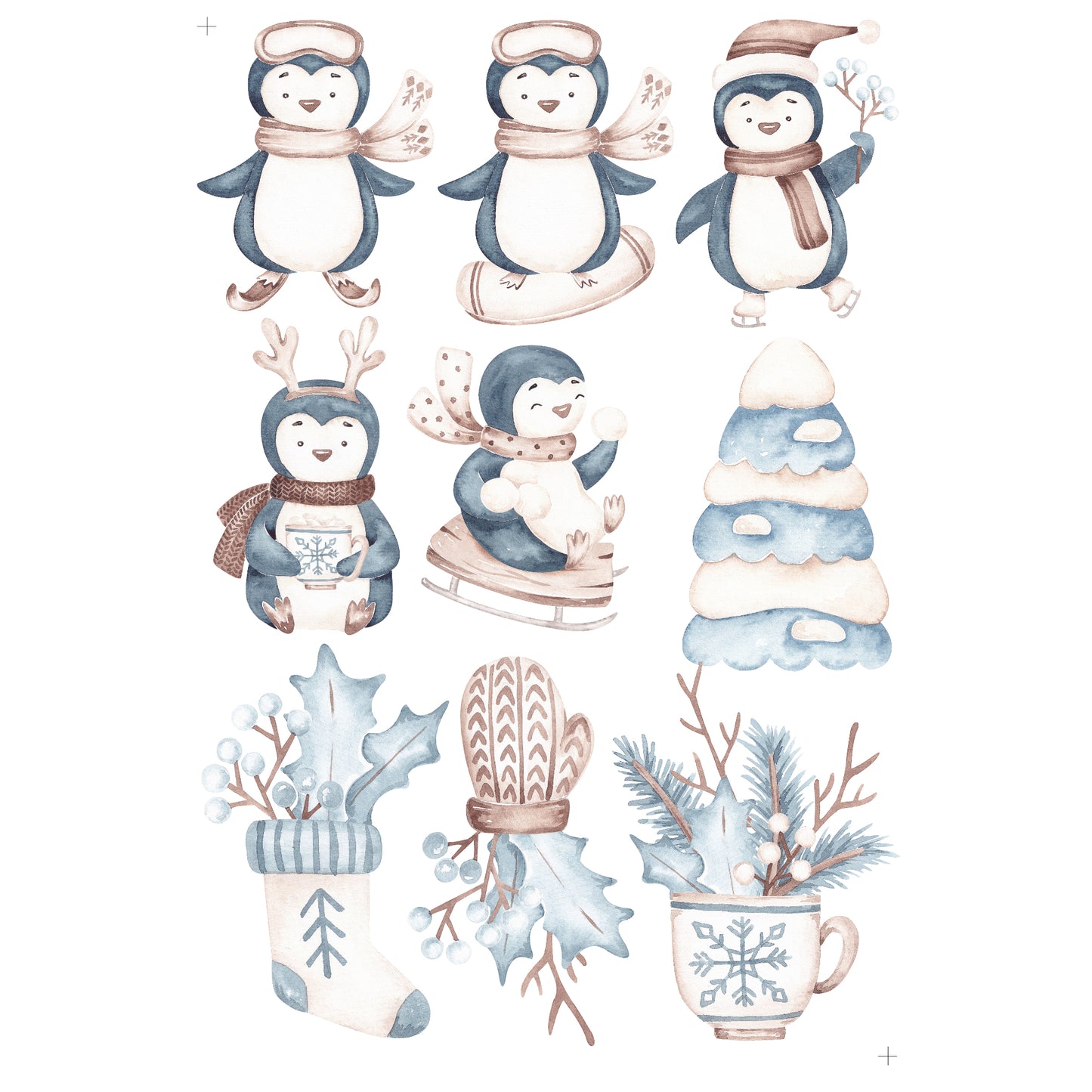 Winter Penguins Collection Laser Cut Ephemera Embellishments - 3 Packs