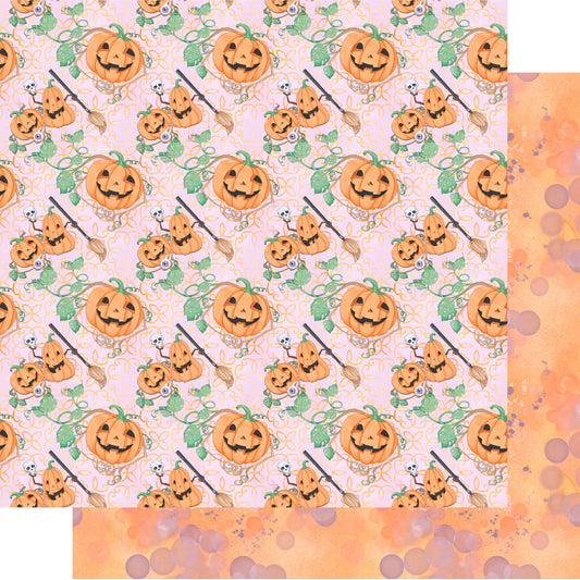 Witch, Please! Collection Pumpkin Parade 12 x 12 Double-Sided Scrapbook Paper by SSC Designs - 15 Pack