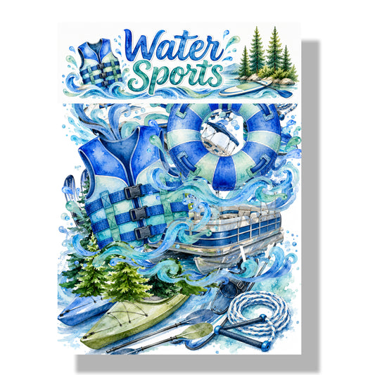 Water Sports Collection Laser Cut Scrapbook Ephemera Embellishments by SSC Designs - 3 Packs