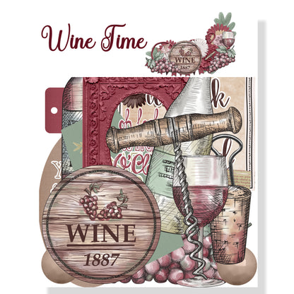 Wine Time Collection Laser Cut Scrapbook Ephemera Embellishments by SSC Designs - 3 Packs