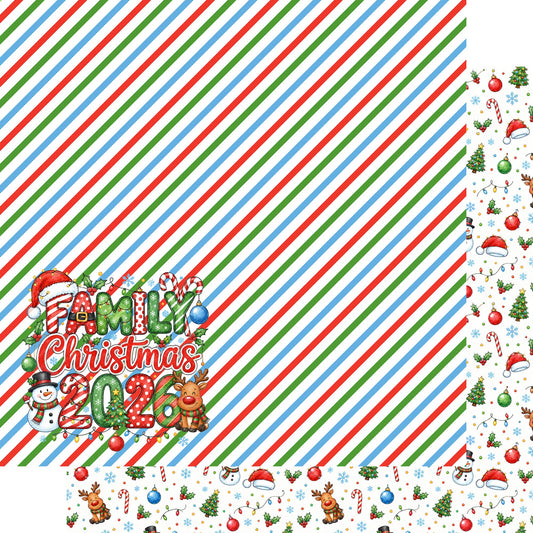 Yearly Holidays 2026 Collection Merry Christmas 12 x 12 Double-Sided Scrapbook Paper by SSC Designs
