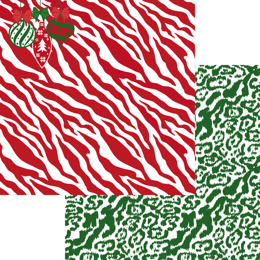 Zoo Lights Collection Zebra Stripes 12 x 12 Double-Sided Scrapbook Paper by SSC Designs - 15 Pack