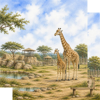 Zoo Adventures 12 x 12 Scrapbook Paper & Embellishment Kit by SSC Designs - 3 Kits