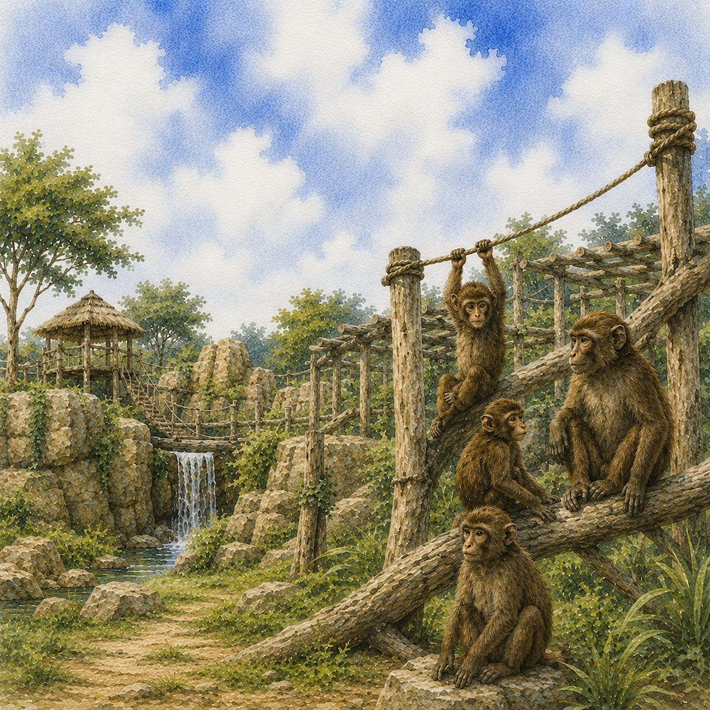 Zoo Adventures Collection Monkeying Around 12 x 12 Double-Sided Scrapbook Paper by SSC Designs - 15 Pack