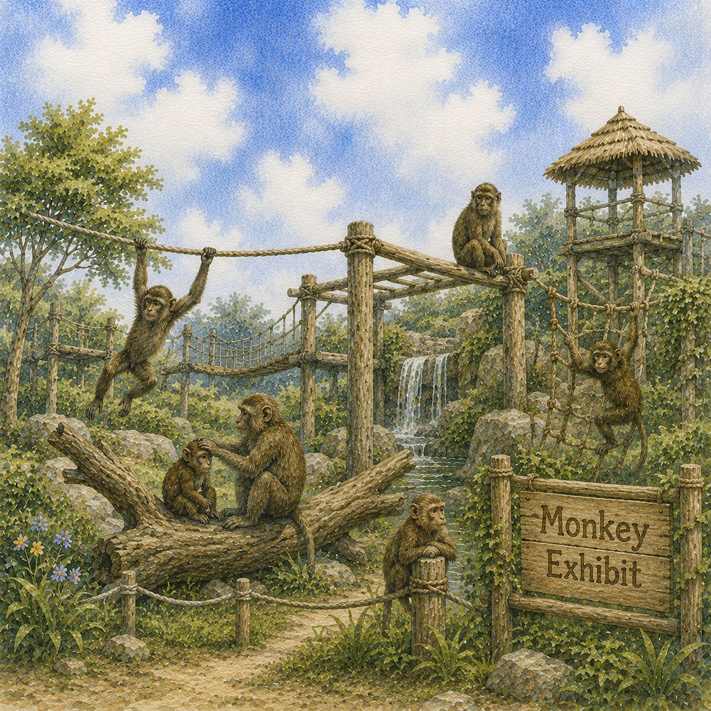 Zoo Adventures Collection Monkeying Around 12 x 12 Double-Sided Scrapbook Paper by SSC Designs - 15 Pack