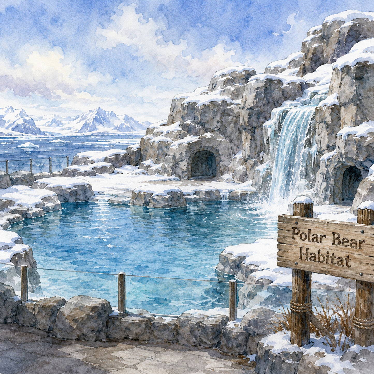 Zoo Adventures Collection Polar Bear Plunge 12 x 12 Double-Sided Scrapbook Paper by SSC Designs - 15 Pack