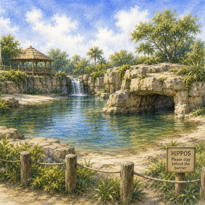 Zoo Adventures Collection Hippo Haven 12 x 12 Double-Sided Scrapbook Paper by SSC Designs - 15 Pack