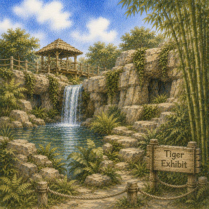 Zoo Adventures Collection Eye of the Tiger 12 x 12 Double-Sided Scrapbook Paper by SSC Designs - 15 Pack