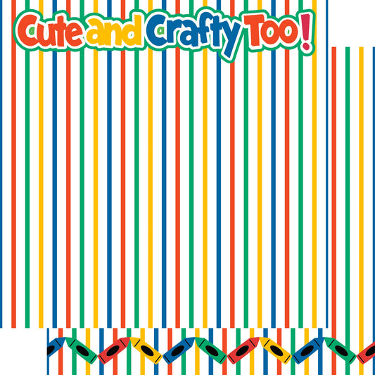 Just Fun Collection Cute & Crafty Too 12 x 12 Double-Sided Scrapbook Paper by SSC Designs