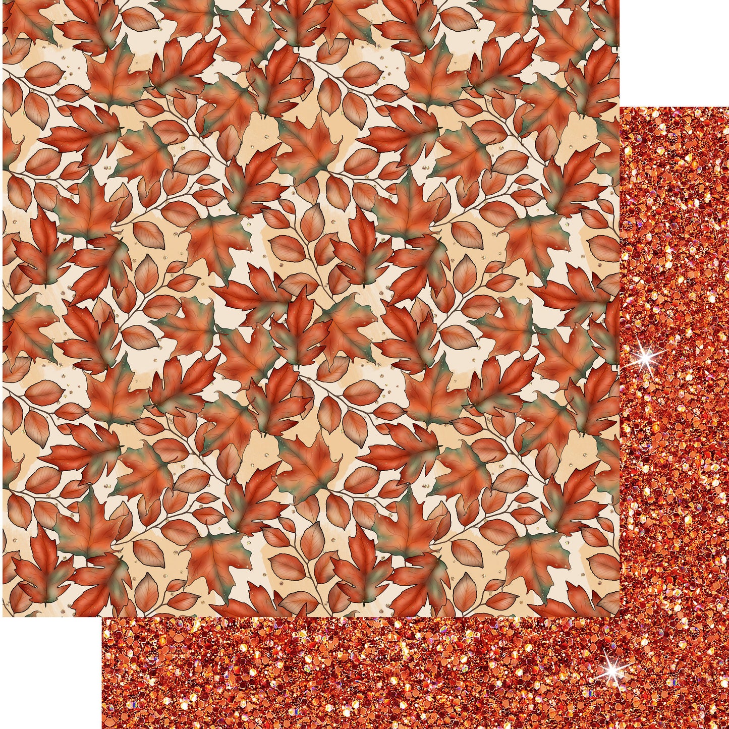 Gaynor Carradice's Autumn Favorites Collection Falling Leaves 12 x 12 Double-Sided Scrapbook Paper - 15 Pack