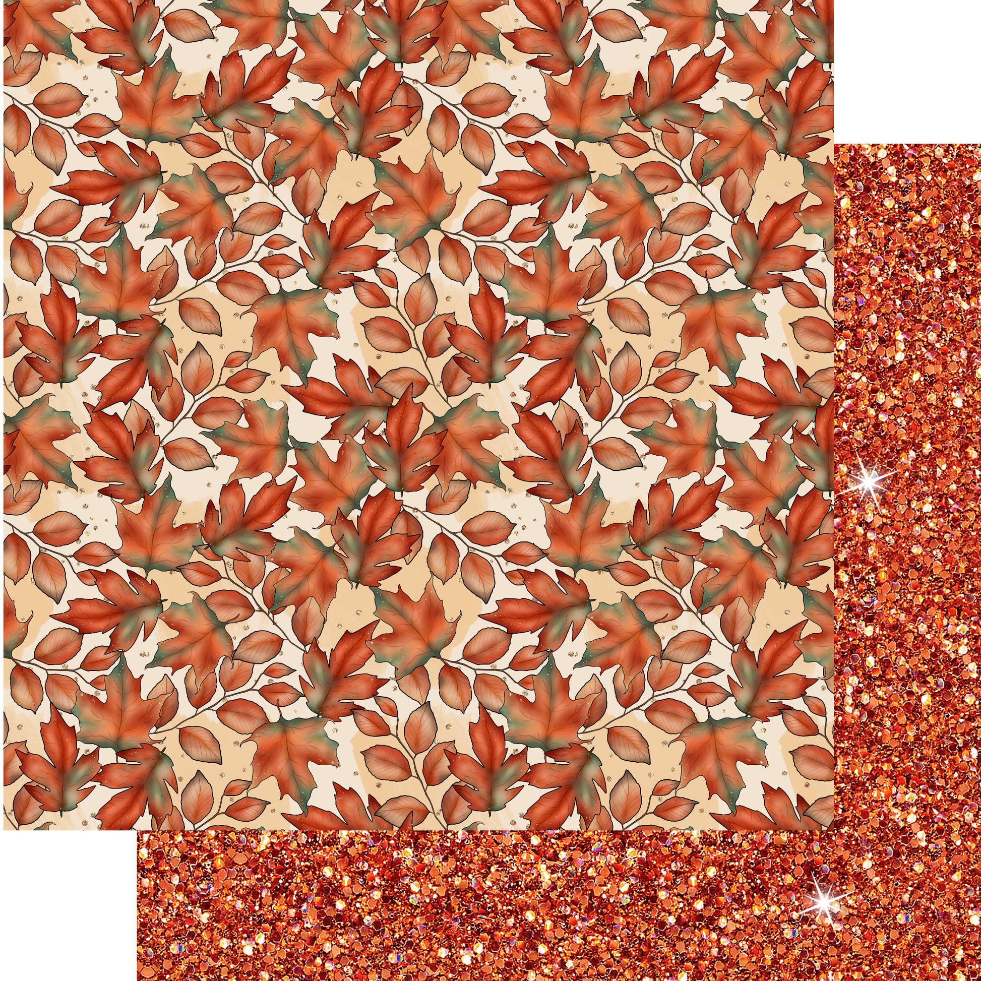 Gaynor Carradice's Autumn Favorites Collection Falling Leaves 12 x 12 Double-Sided Scrapbook Paper - 15 Pack