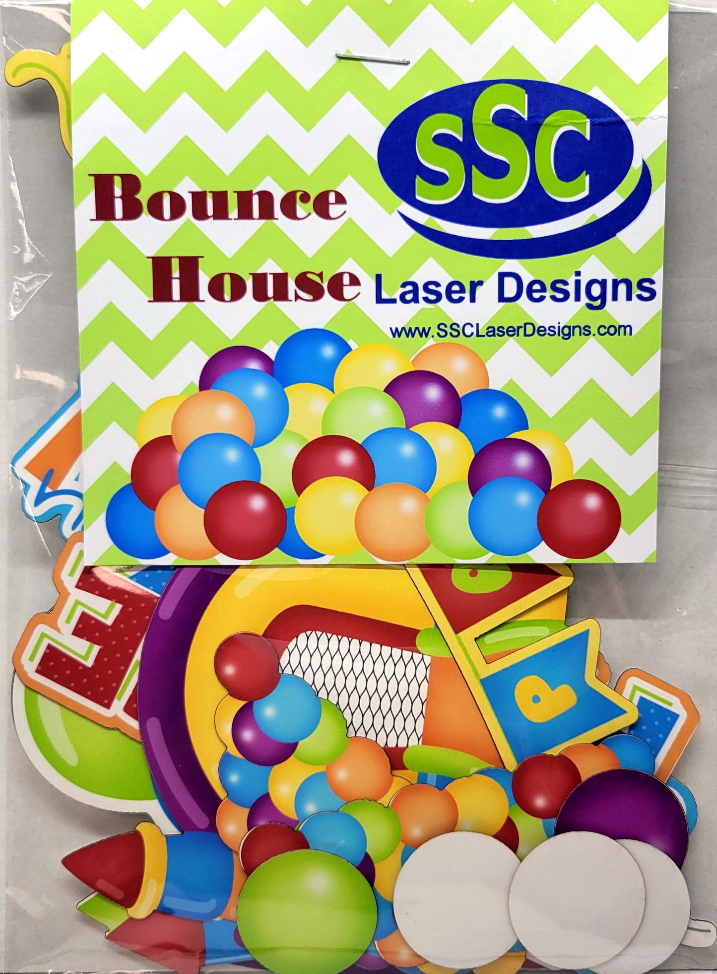 Bounce House Collection Laser Cut Ephemera Embellishments - 3 Packs