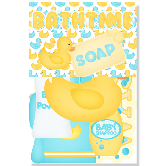 Bathtub Time Boy Laser Cut Ephemera Embellishments - 3 Packs