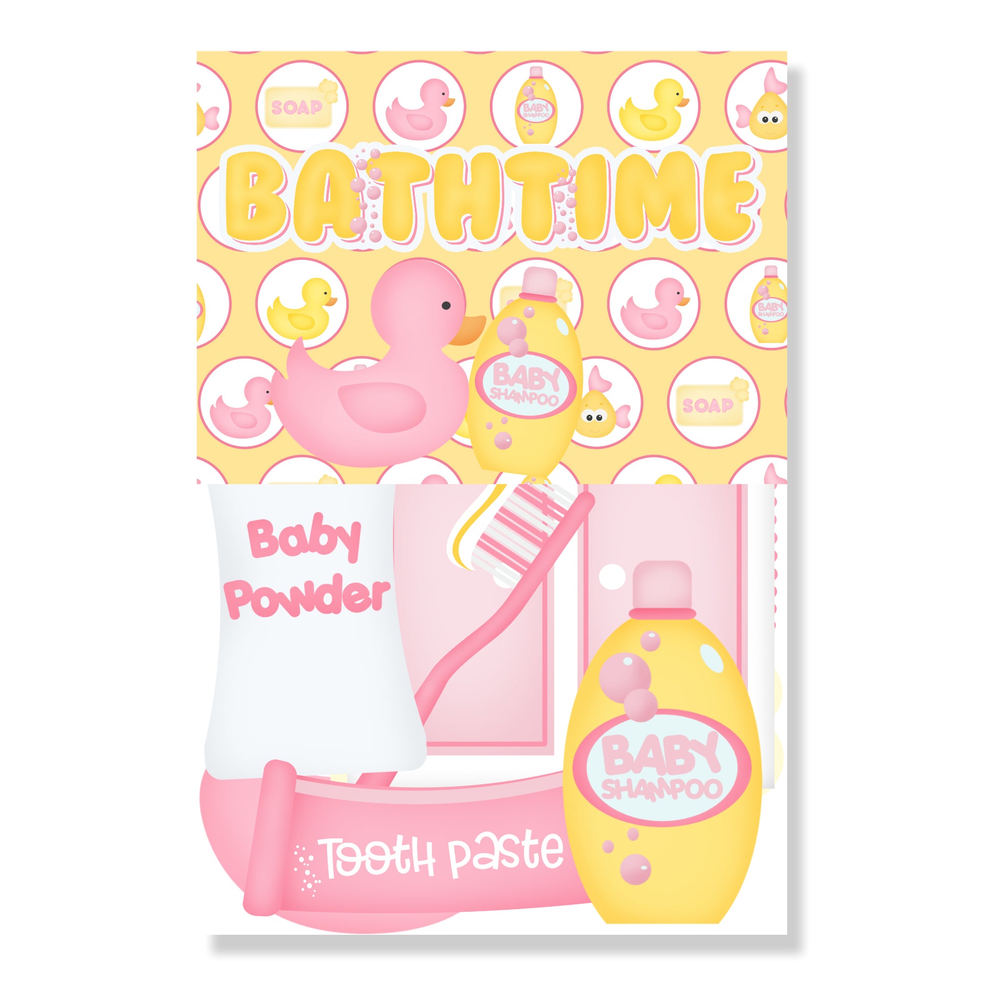 Bathtub Time Girl Laser Cut Ephemera Embellishments - 3 Packs