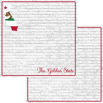 Fifty States Collection California 12 x 12 Double-Sided Scrapbook Paper by SSC Designs - 15 Pack