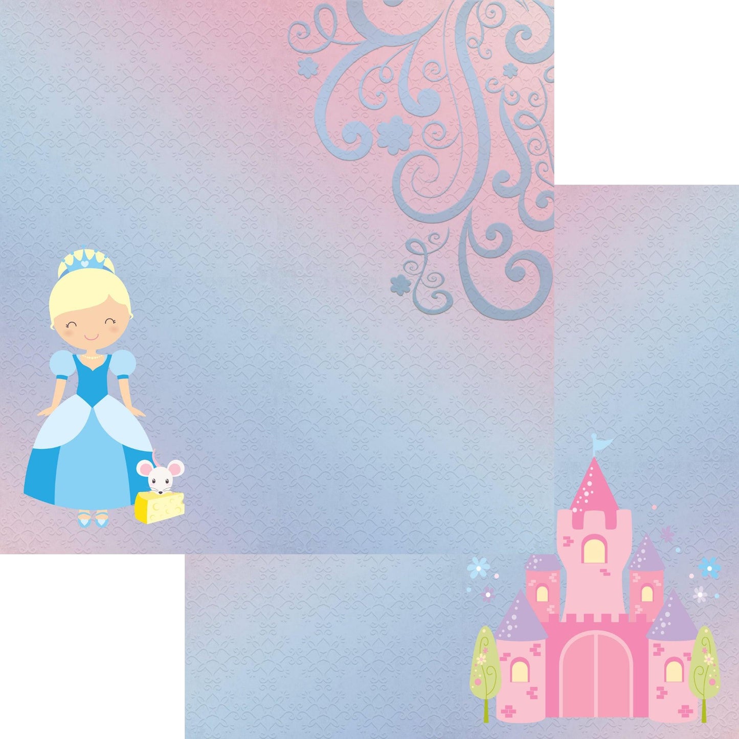 Cinderella Collection Her Castle 12 x 12 Double-Sided Scrapbook Paper by SSC Designs - 15 Pack