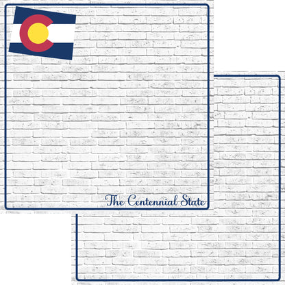 Fifty States Collection Colorado 12 x 12 Double-Sided Scrapbook Paper by SSC Designs - 15 Pack