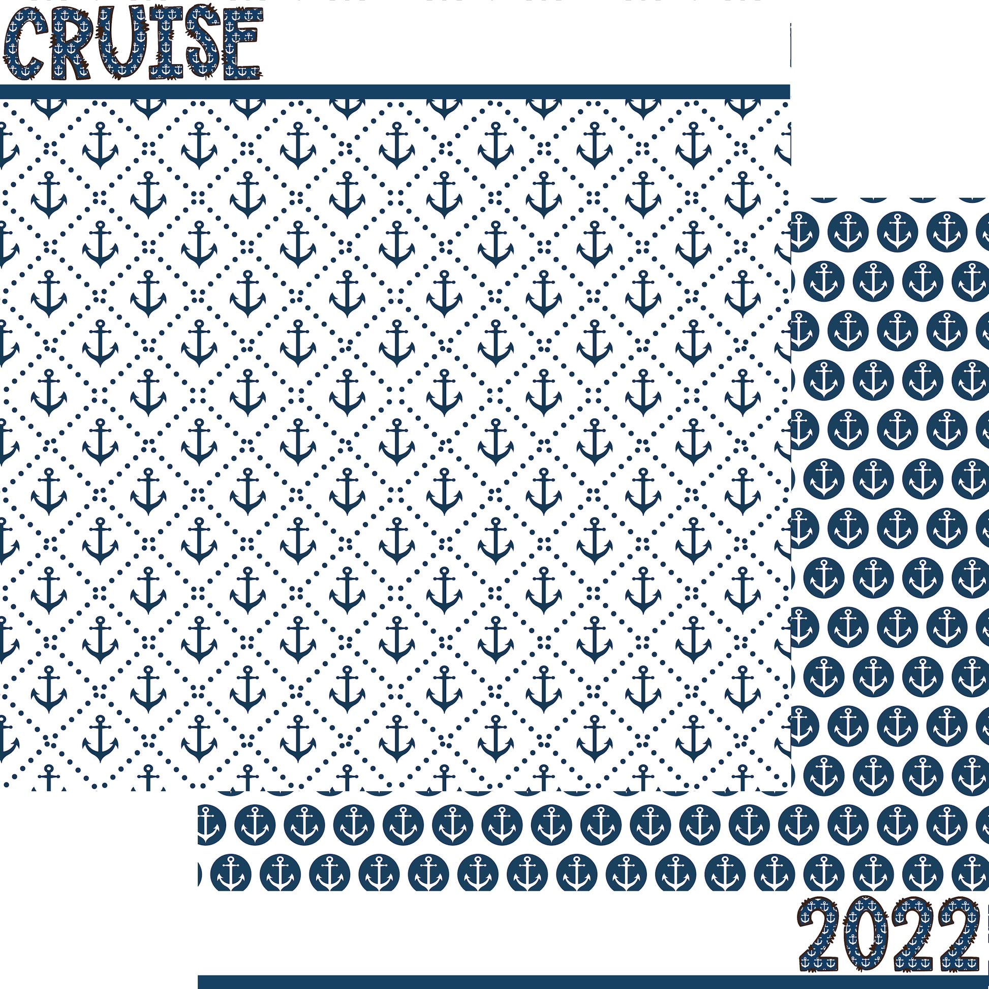 Cruise Collection Cruise 2022 12 x 12 Double-Sided Scrapbook Paper - 15 Pack