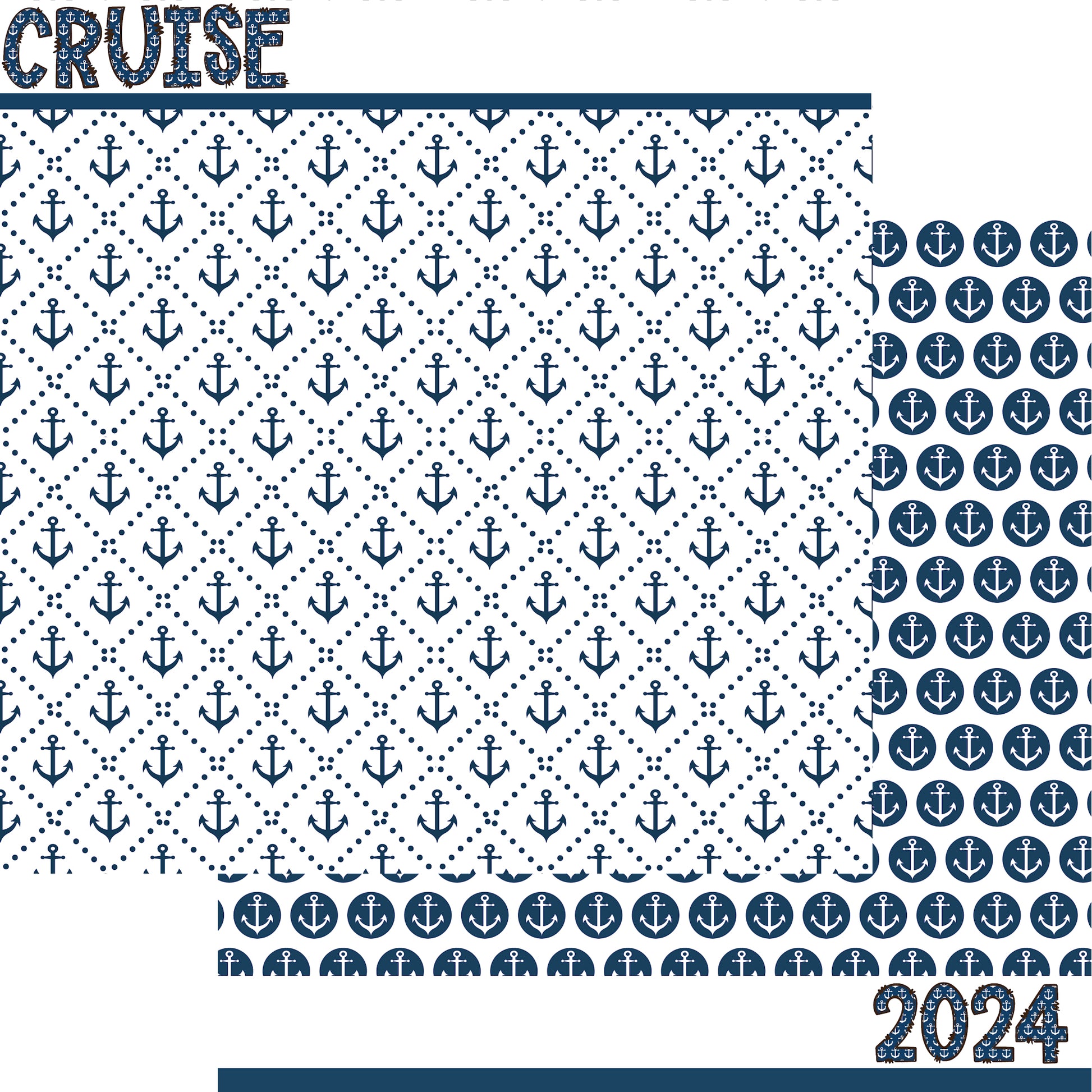 Cruise Collection Cruise 2024 12 x 12 Double-Sided Scrapbook Paper - 15 Pack