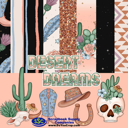 Gaynor Carradice's Desert Dreams Collection Scrapbook Paper Pack & Ephemera Kit - 3 Kits