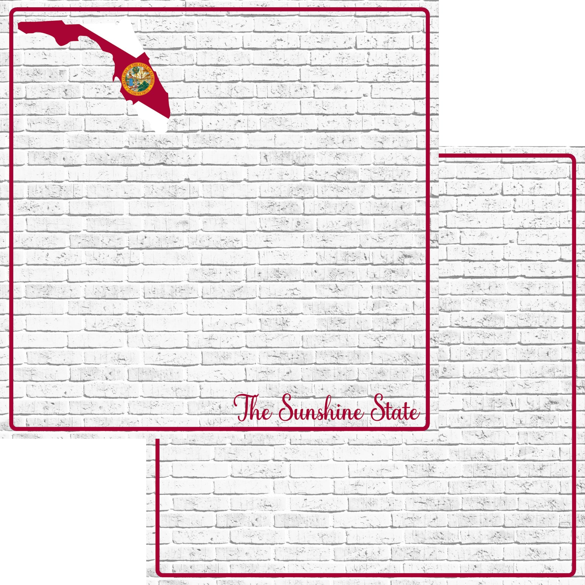 Fifty States Collection Florida 12 x 12 Double-Sided Scrapbook Paper by SSC Designs - 15 Pack