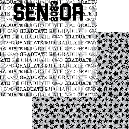 Graduation Collection 2023 Senior 12 x 12 Double-Sided Scrapbook Paper - 15 Pack