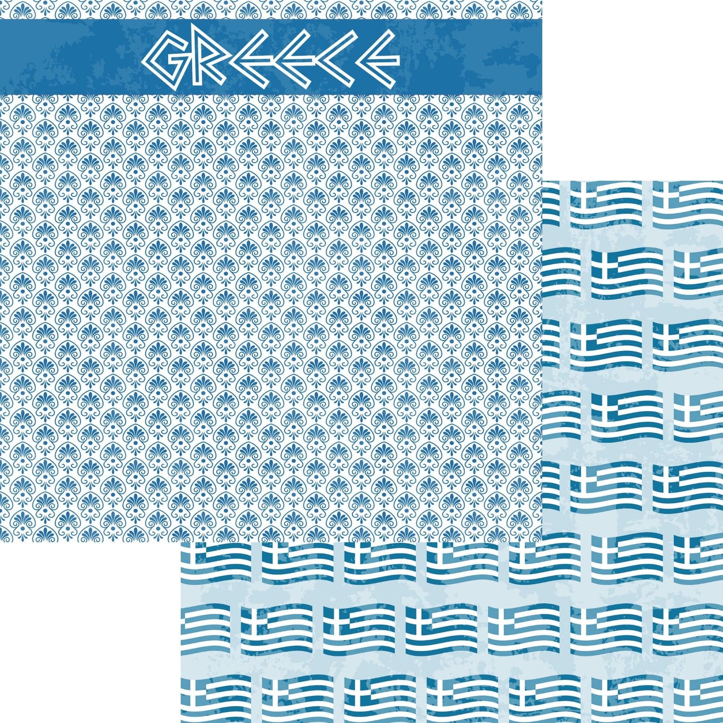 Greece Collection Greece 12 x 12 Double-Sided Scrapbook Paper by SSC Designs - 15 Pack